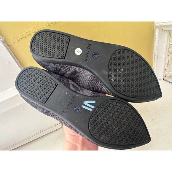 Rothy’s The Point Gray Camo Camouflage Retired Pointed Flats Shoes sz 6 - Picture 13 of 15